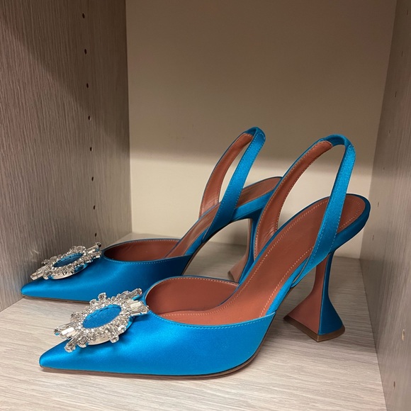 Amina Muaddi Shoes - Amina Muaddi Begum slingbacks blue